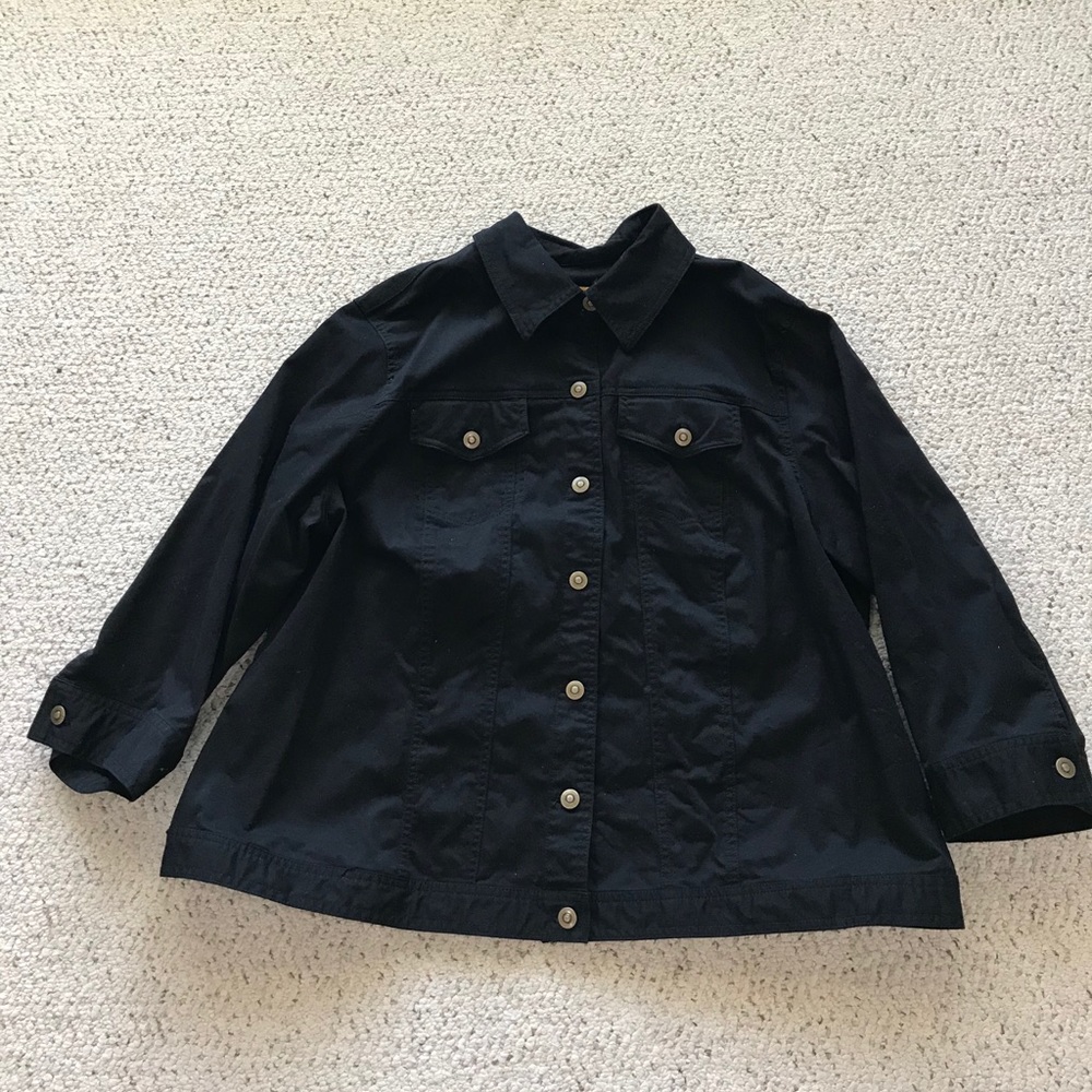Ruby Rd Button Up Black Jacket - image 1